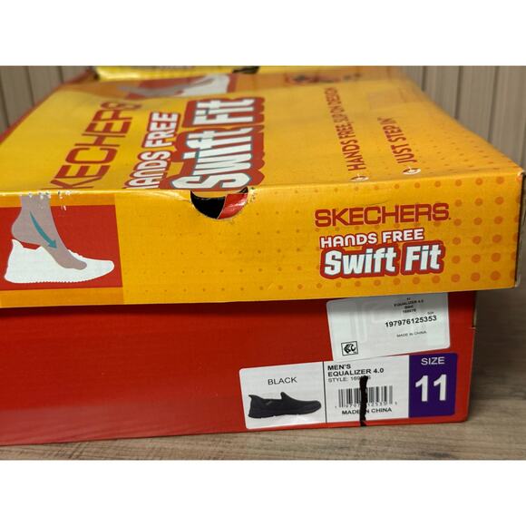 Skechers Men’s Equalizer 4.0 Swift Fit Slip-On Sneakers Size 11 Black - Picture 12 of 13